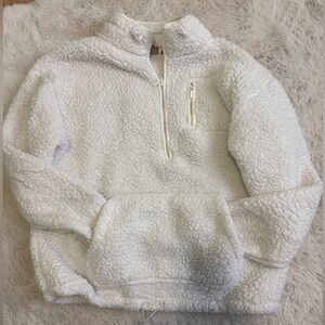 Harlow Women’s Cream Sherpa Teddy Pullover Hoodie Size S